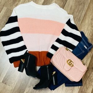 Size Small Color-block Sweater